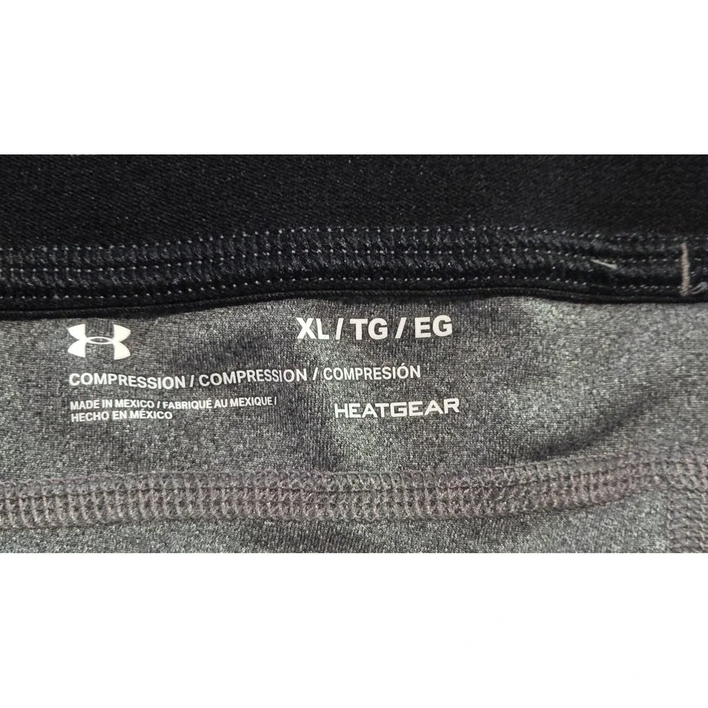Under‎ Armour HeatGear Athletic Capri Leggings Running Gym Fitness Gray SZ XL